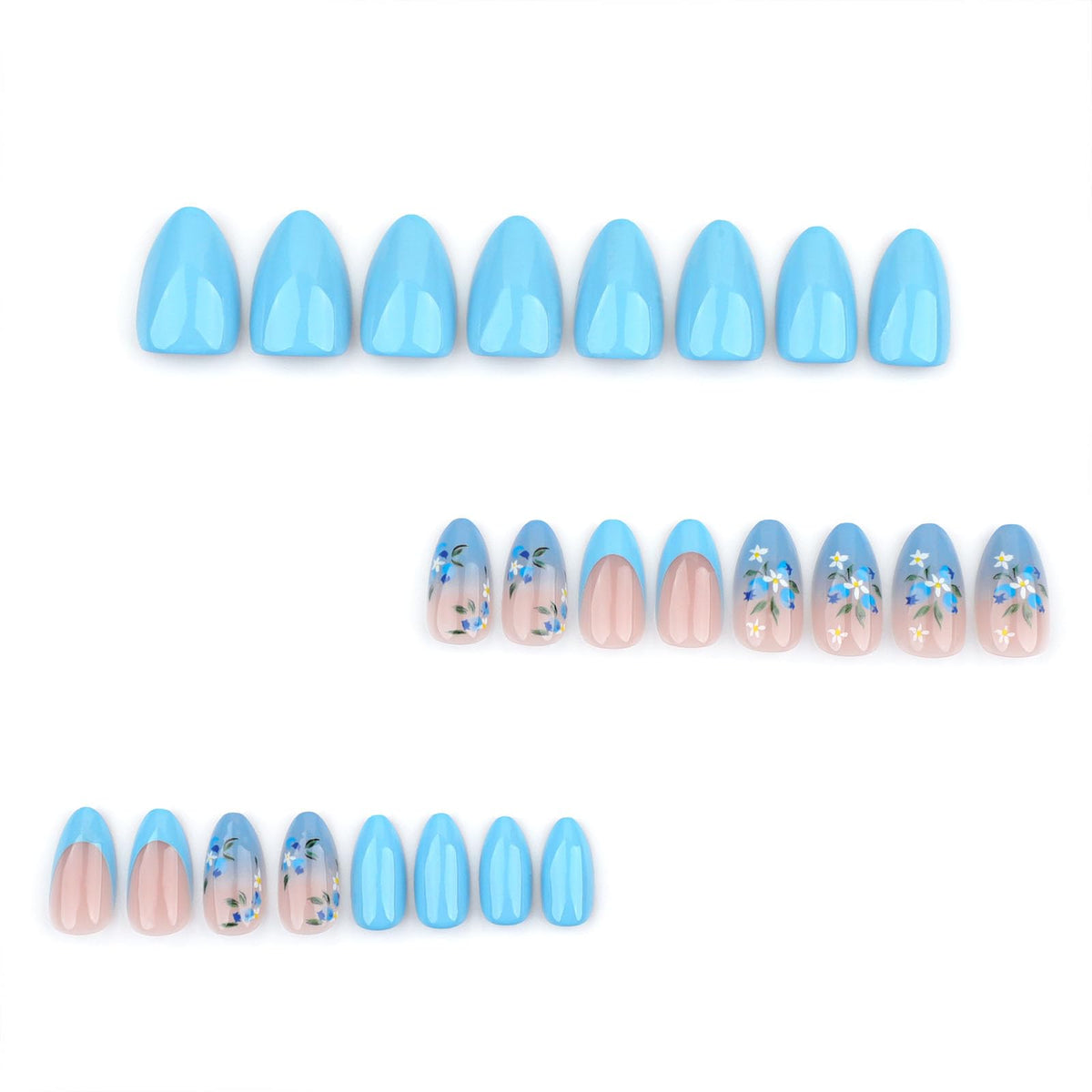 MAOTTIE Press On Nails with jelly glue stickers and mini nail file