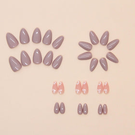 MAOTTIE Short Almond Press On Nails package with 24 pieces