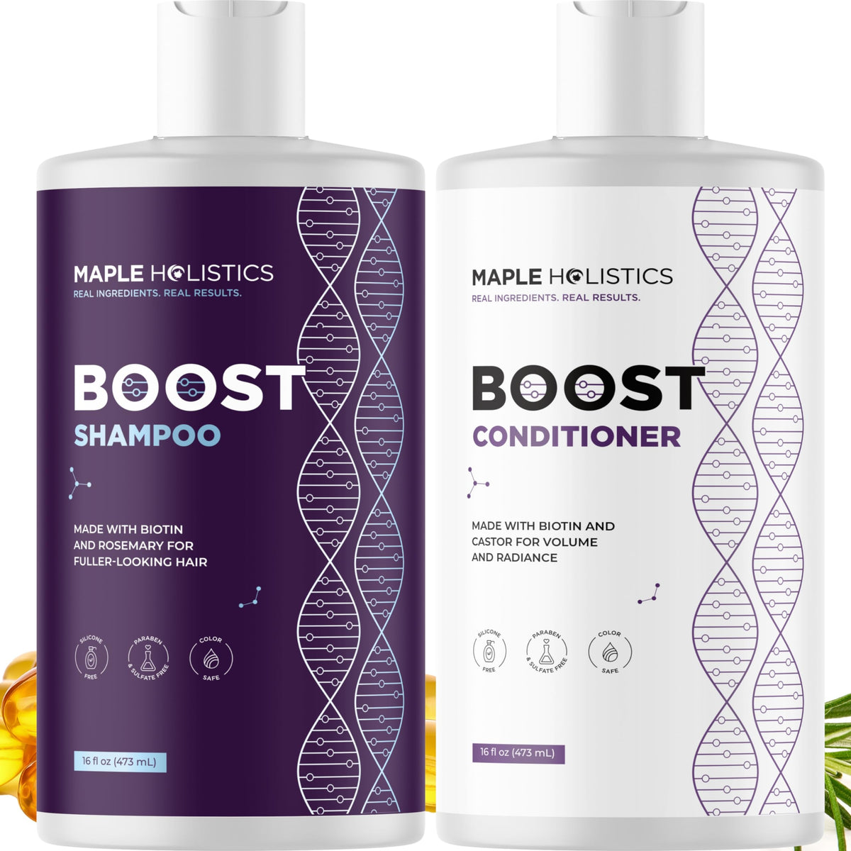 Maple Holistics Advanced Biotin Shampoo and Conditioner Set front view