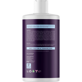 Maple Holistics Advanced Biotin Shampoo in bathroom setting