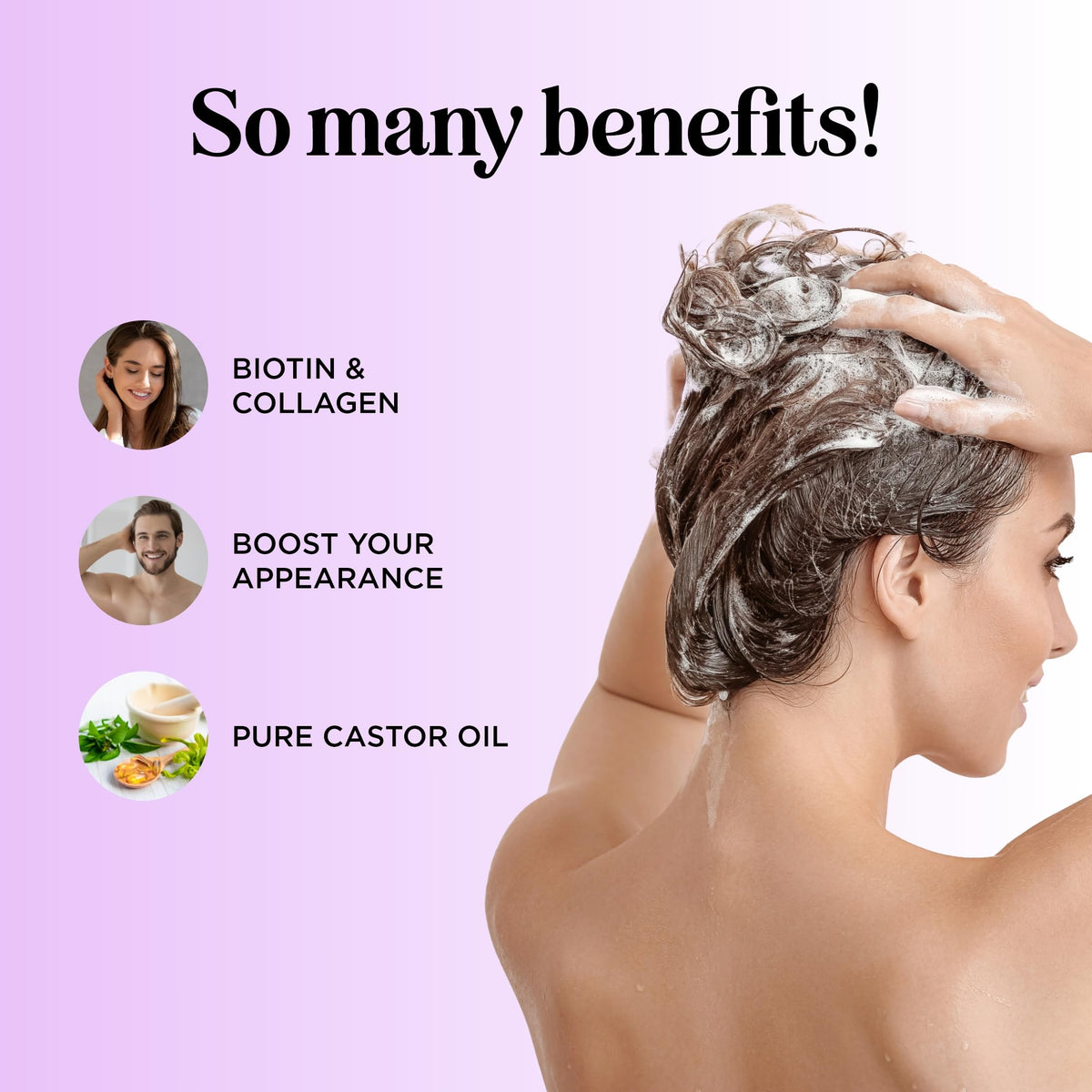 Maple Holistics Advanced Biotin Shampoo with rosemary oil close-up