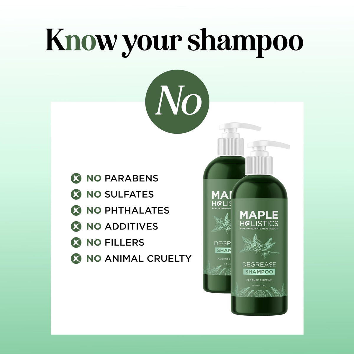Maple Holistics Clarifying Shampoo packaging side view