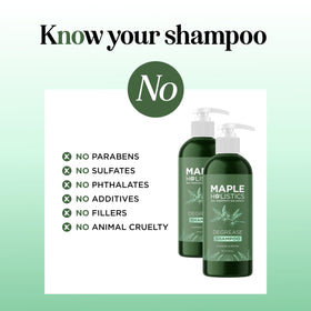 Maple Holistics Clarifying Shampoo packaging side view