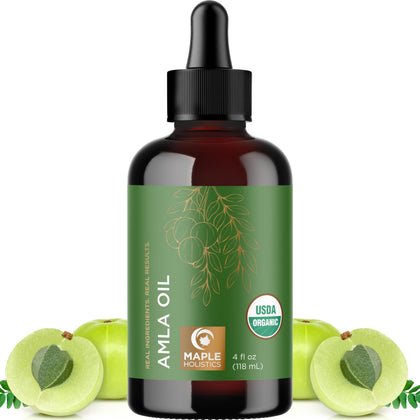 Maple Holistics Organic Amla Oil 4 Fl Oz front view