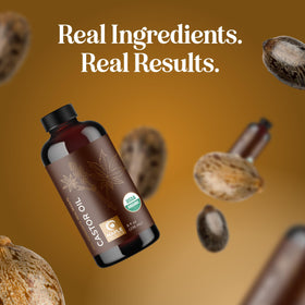 Maple Holistics Organic Castor Oil with a dropper