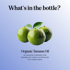 Maple Holistics Organic Tamanu Oil in a bathroom setting