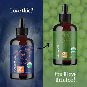 Maple Holistics Organic Tamanu Oil on wooden table