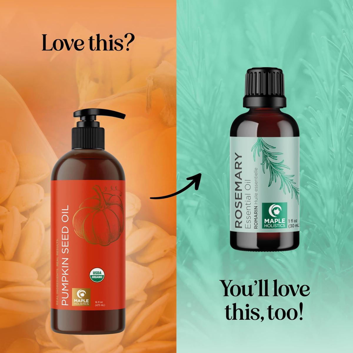 Maple Holistics Pumpkin Seed Oil with essential oils