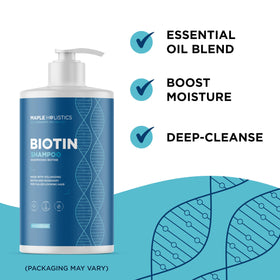 Maple Holistics Rosemary and Biotin Shampoo pouring into hand
