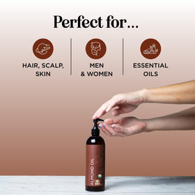 Maple Holistics Sweet Almond Oil 16oz back view
