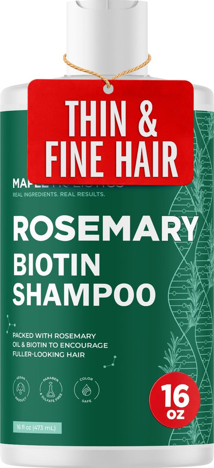 Maple Holistics Volumizing Biotin Shampoo 16 Fl Oz front view