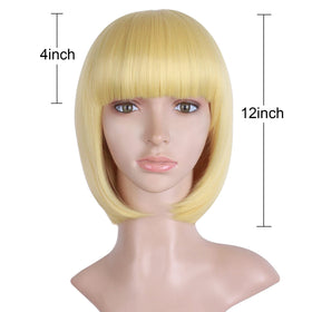 MapofBeauty 12 Inch Blonde Bob Wig packaging