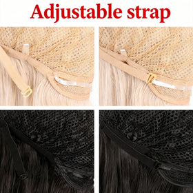 MapofBeauty 12 Inch Light Brown Bob Wig styled with accessories