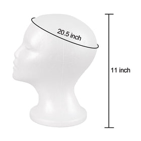 MapofBeauty Wig Stand with a wig displayed on it