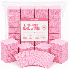MAQIHAN 1500 Lint Free Nail Wipes pink packaging front view