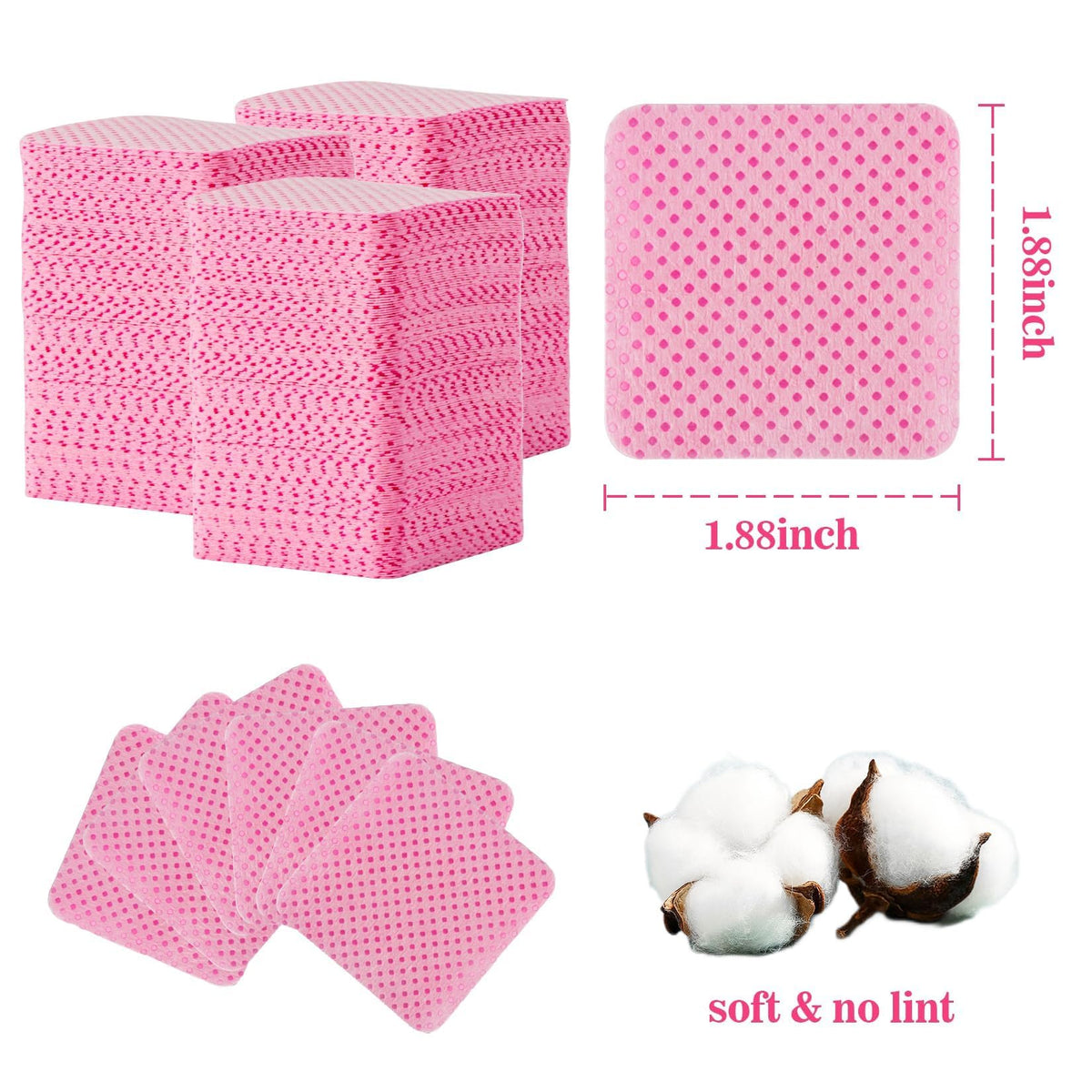 MAQIHAN nail wipes showing individual wipe size and texture
