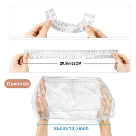 MAQIHAN shower cap stretched to fit large hair