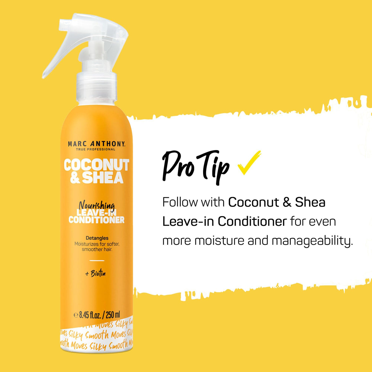 Marc Anthony Coconut Shea Leave-In Conditioner Spray in lifestyle setting