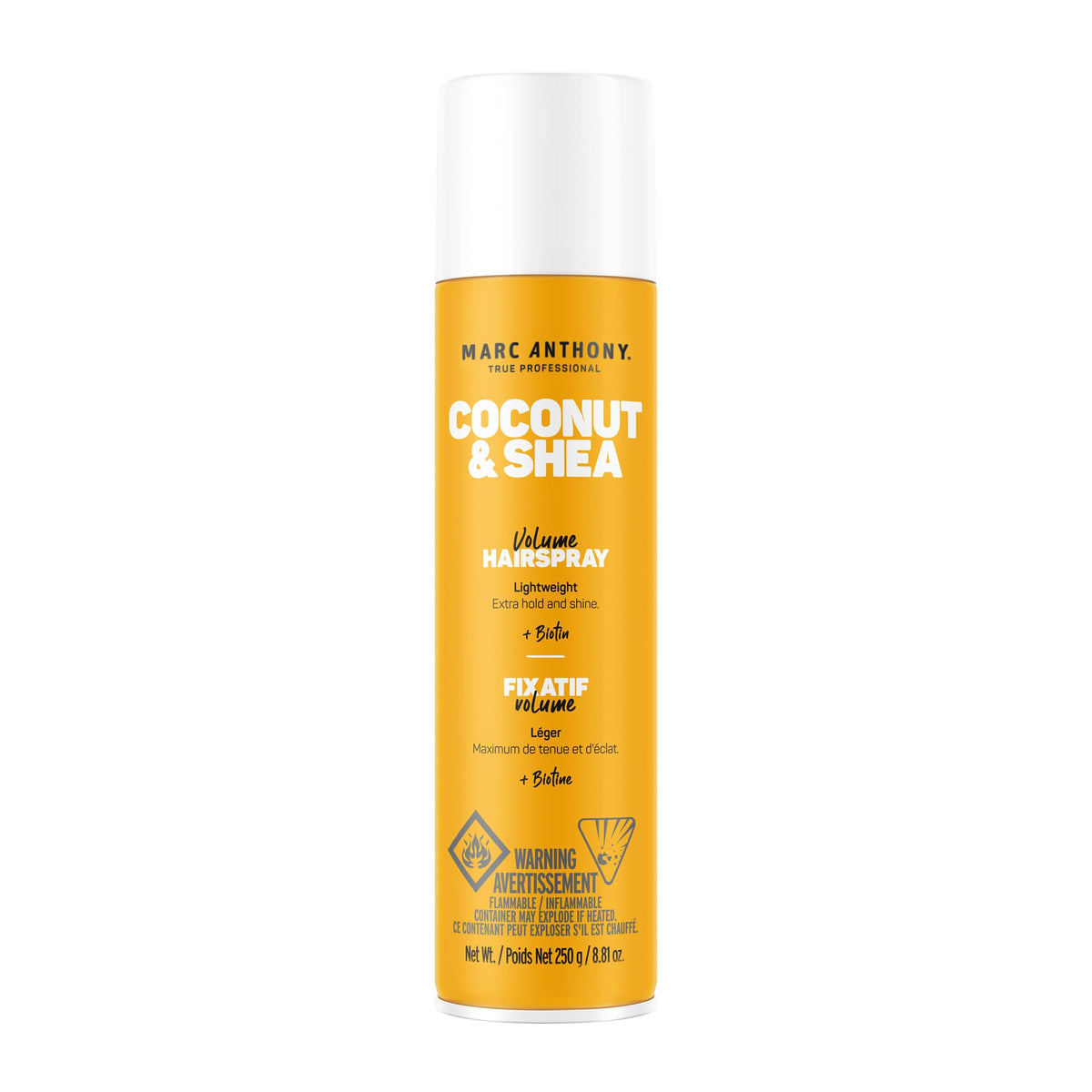 Marc Anthony Coconut & Shea Volumizing Hair Spray front view, 340g
