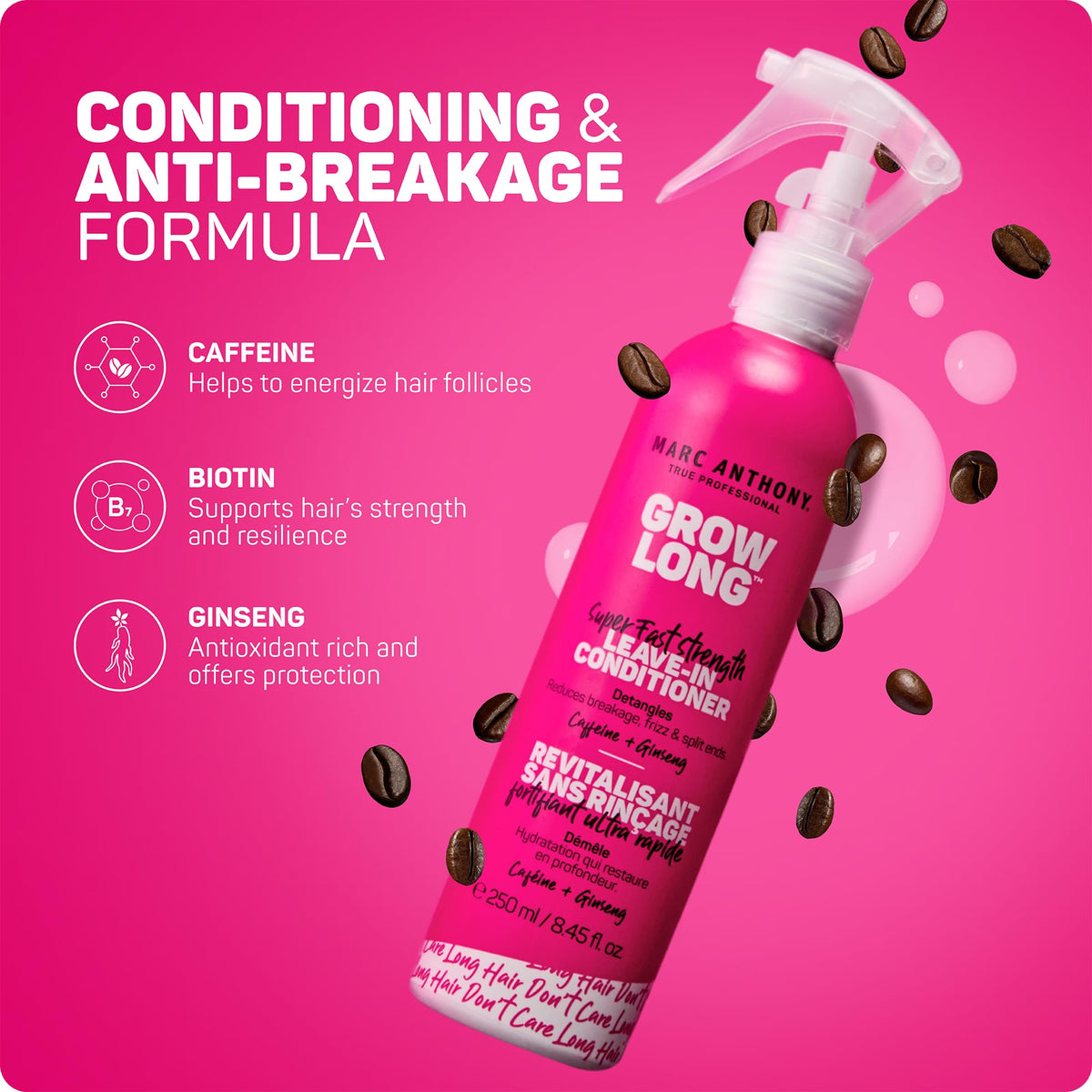 Marc Anthony Grow Long Detangling Leave-In Conditioner Spray packaging