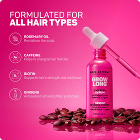 Marc Anthony Grow Long Scalp & Hair Serum applied to hair