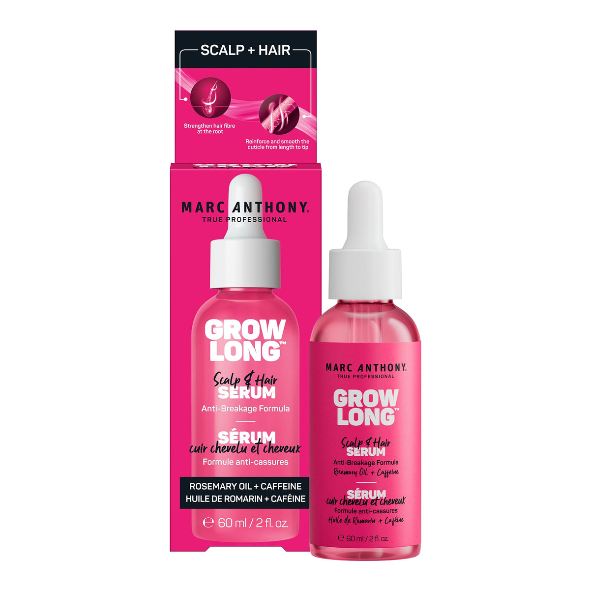 Marc Anthony Grow Long Scalp & Hair Serum front view 2 fl oz