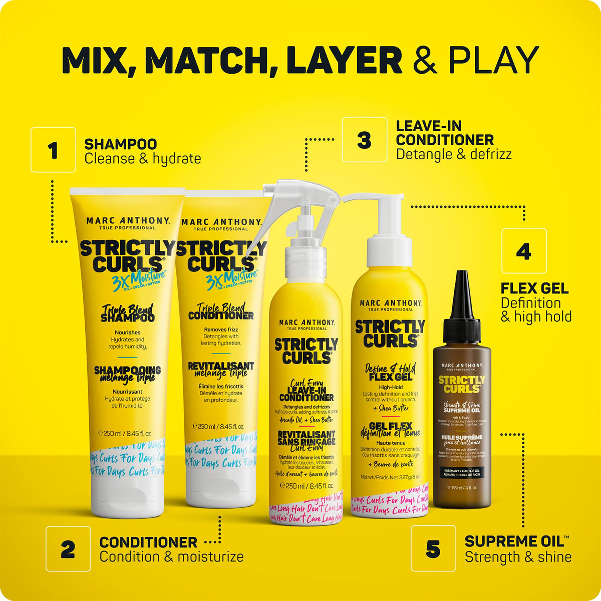 Marc Anthony Strictly Curls Define & Hold Gel packaging details