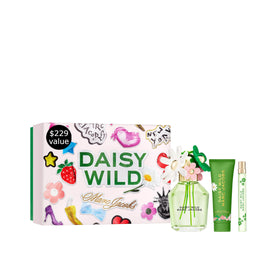 Marc Jacobs Daisy Wild EDP Gift Set front view with three products