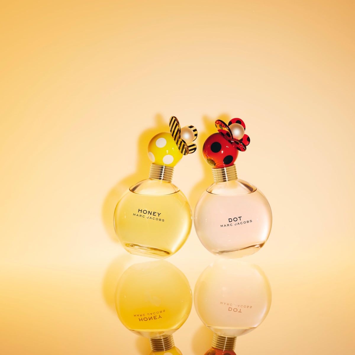 Marc Jacobs Honey Eau de Parfum packaging displayed with vibrant colours