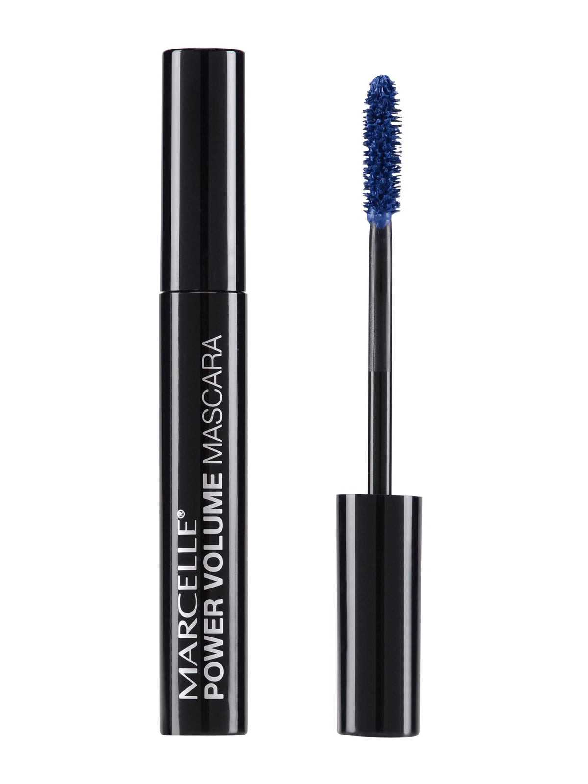 MARCELLE Power Volume Mascara Navy front view with packaging