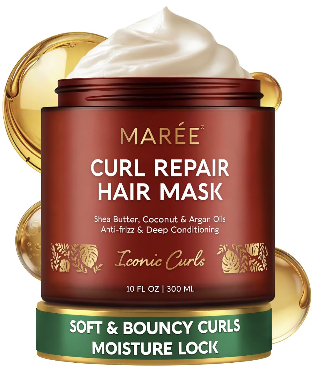 MAREE Deep Conditioning Hair Mask front view in beige jar