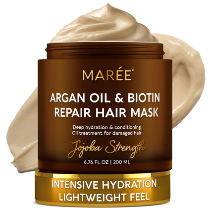 MAREE Deep Conditioning Hair Mask front view in dual-layer jar