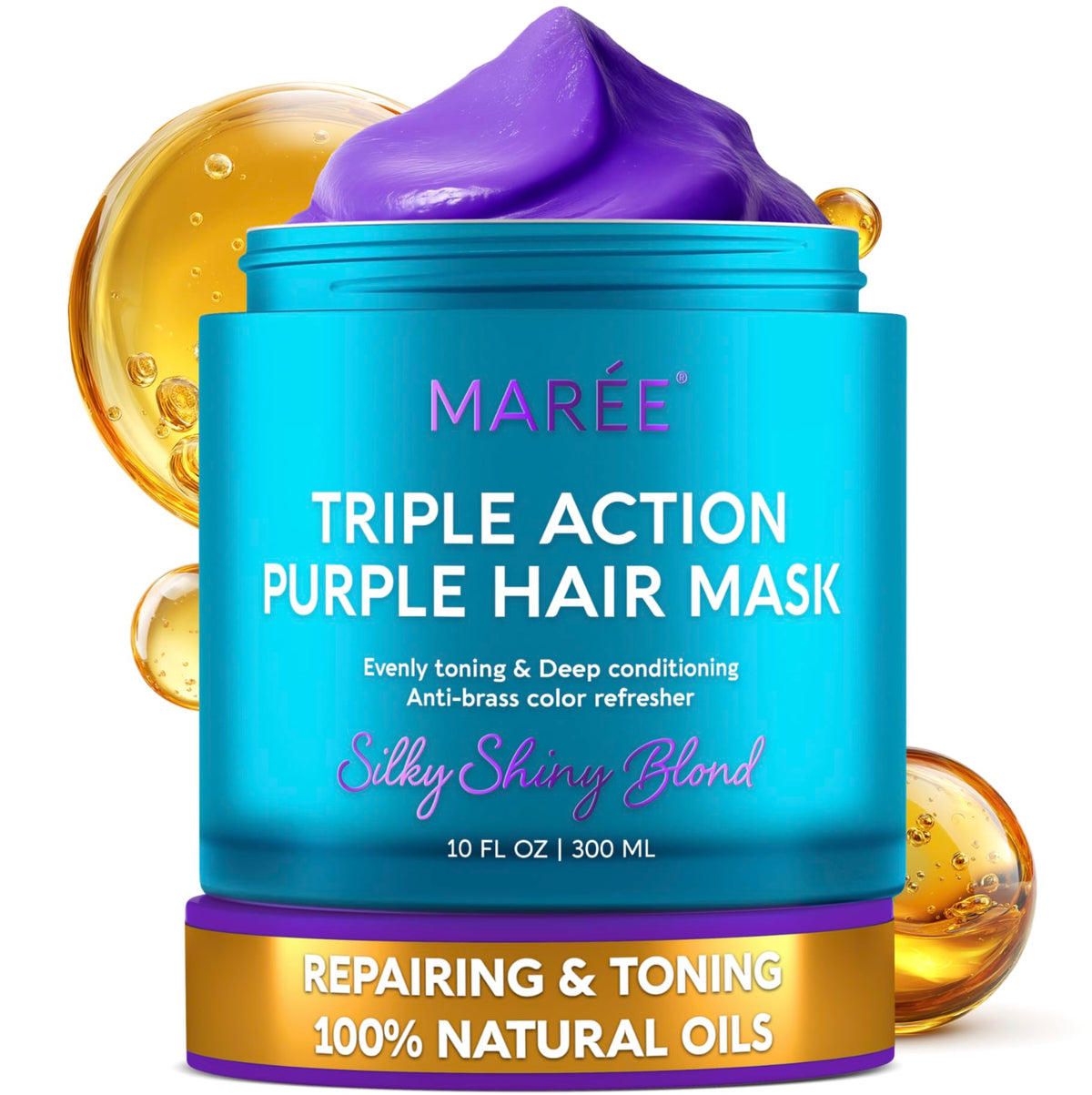 MAREE Deep Conditioning Hair Mask front view in purple jar