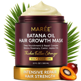 MAREE Deep Conditioning Hair Mask front view, yellow jar
