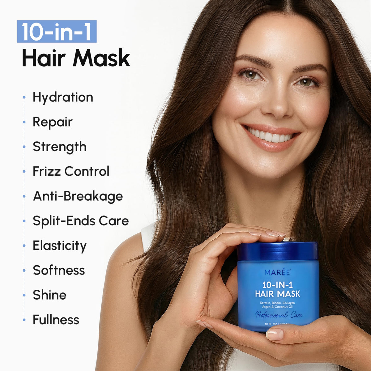 MAREE Deep Conditioning Hair Mask jar lid open revealing product