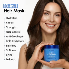 MAREE Deep Conditioning Hair Mask jar lid open revealing product