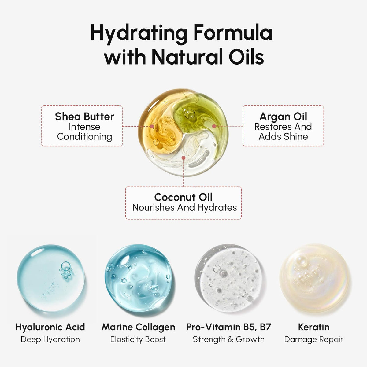 MAREE Deep Conditioning Hair Mask with coconut oil background