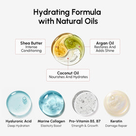 MAREE Deep Conditioning Hair Mask with coconut oil background
