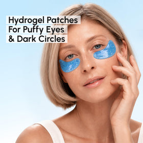 MAREE Eye Gels applied on model's under eyes