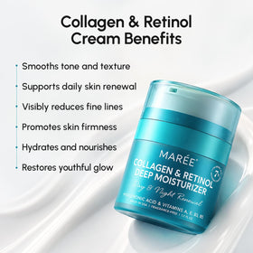 MAREE Face Moisturizer Retinol Cream application on skin