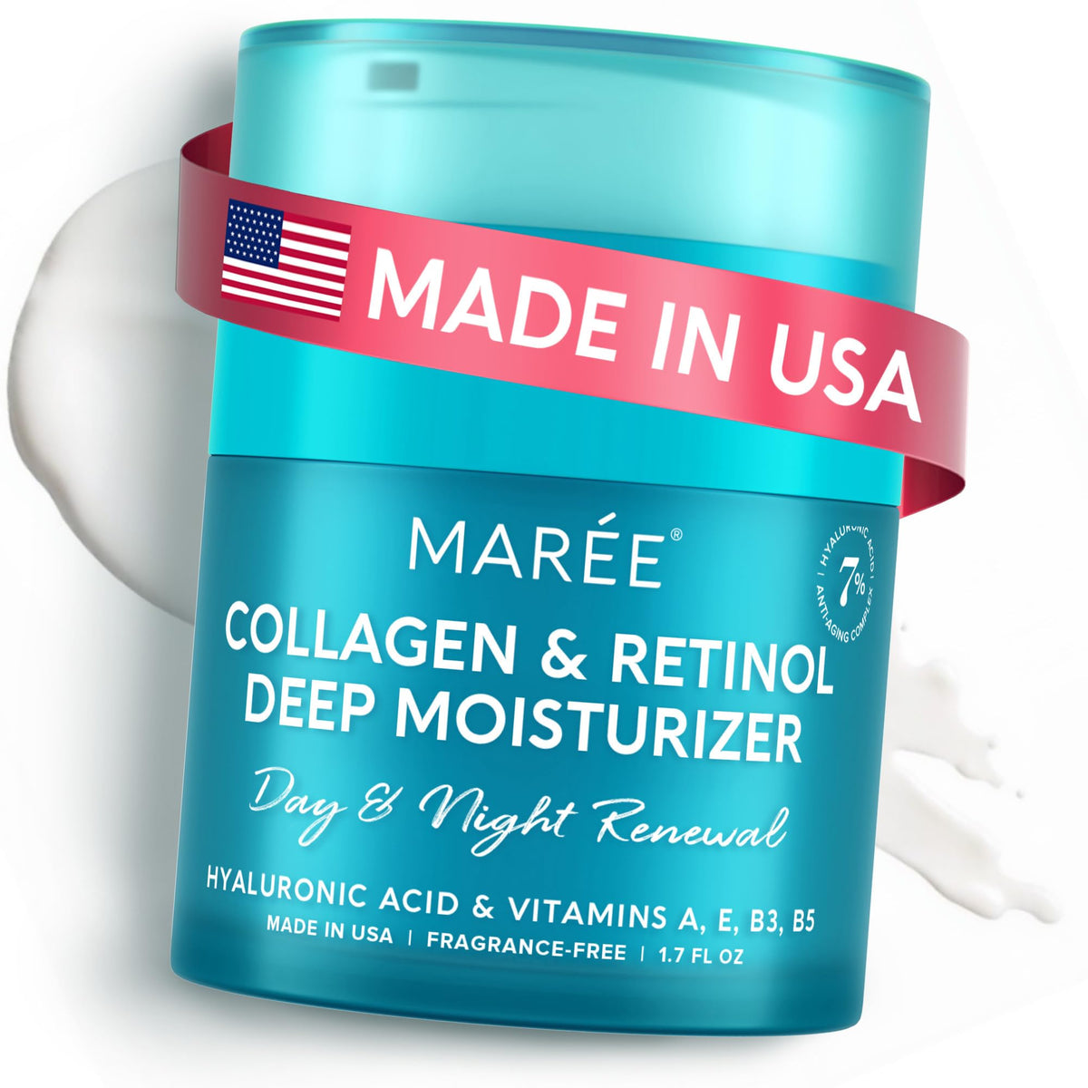 MAREE Face Moisturizer Retinol Cream front view with packaging