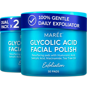 MAREE Glycolic Acid Pads 2 Pack front view with packaging
