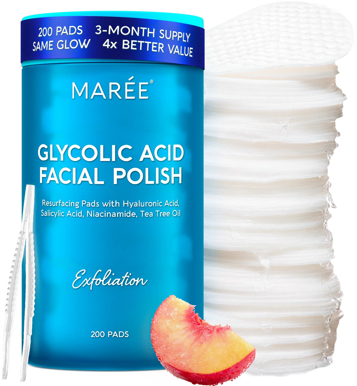 MAREE Glycolic Acid Pads 200 count front view