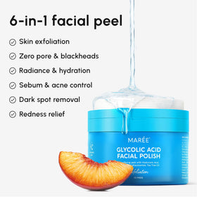 MAREE Glycolic Acid Pads being applied to skin