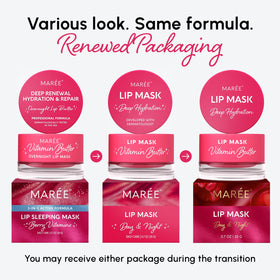 MAREE Lip Mask Overnight 2 Pack showing lip butter texture