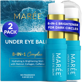 MAREE Under Eye Balm Stick 2 Pack front view with blue packaging