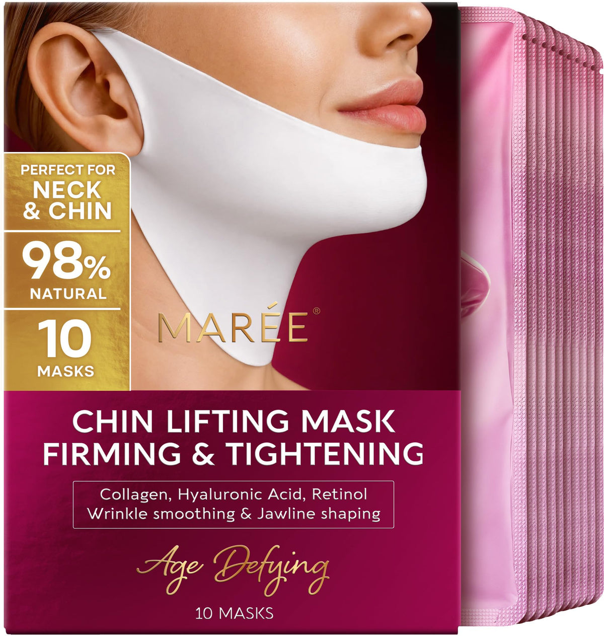 MAREE V Line Lifting Mask front view in packaging