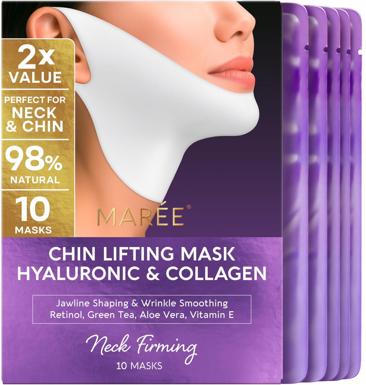 MAREE V Line Lifting Mask front view with packaging