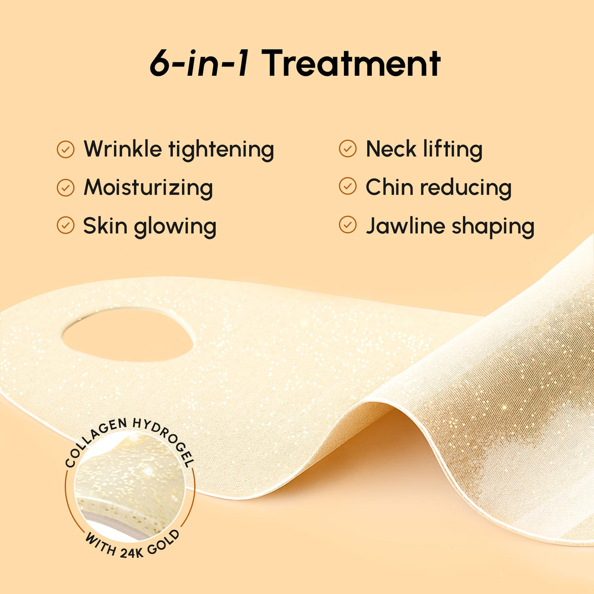 MAREE V Line Lifting Mask on a model