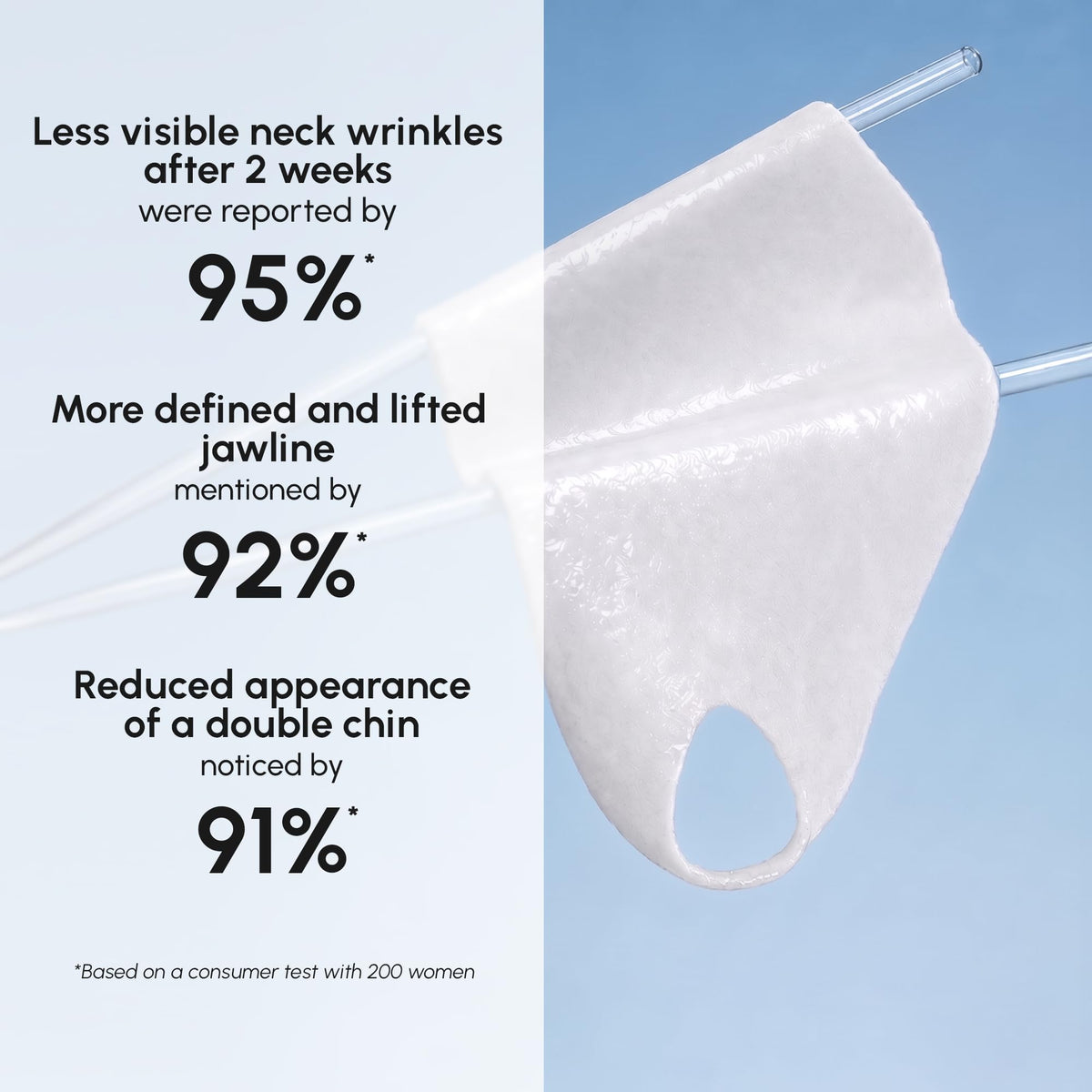 MAREE V Line Lifting Mask showing application process